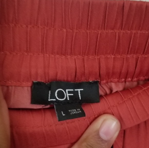 LOFT REDISH/ORANGE flowy Pants - Picture 4 of 6